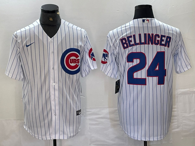 Men's Chicago Cubs #24 Cody Bellinger White Cool Base Stitched Baseball Jersey Men's Chicago Cubs #24 Cody Bellinger White Cool Base Stitched Baseball Jersey